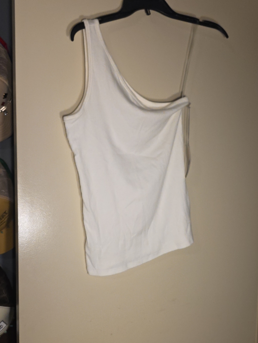 A New Day Women’s One-Shoulder White Tank Top